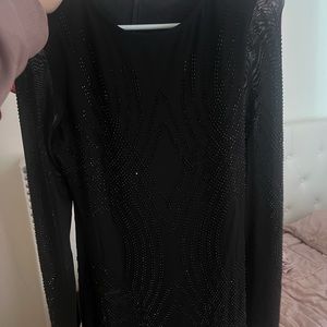 Black rhinestone dress